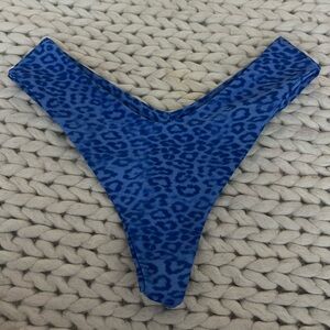 Skatie Blue Animal Print Bikini Bottom